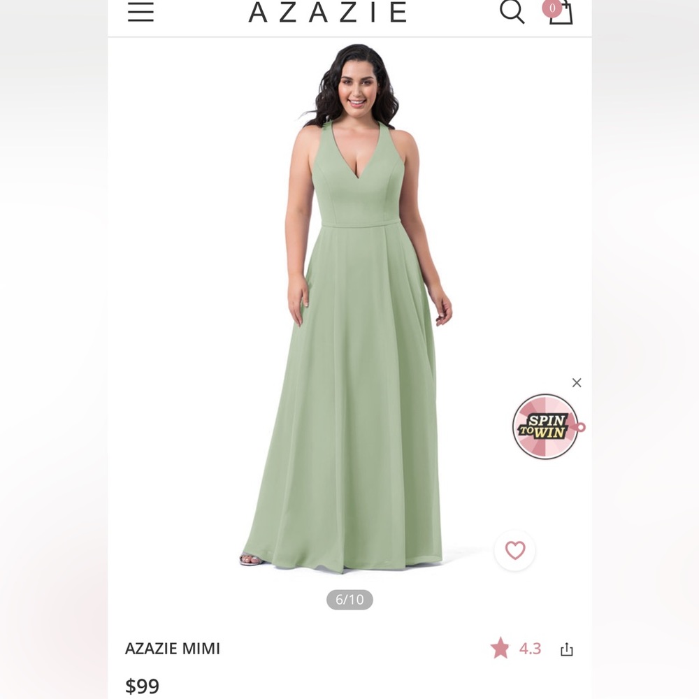 Azazie Women's Maxi Dress in Light Green
